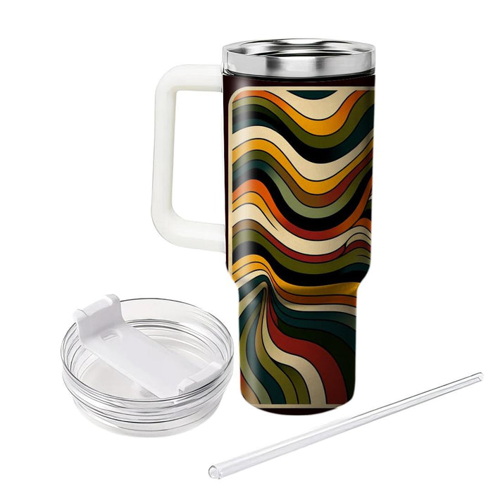 Vintage Vinyl Waves  Personalized Tumblers