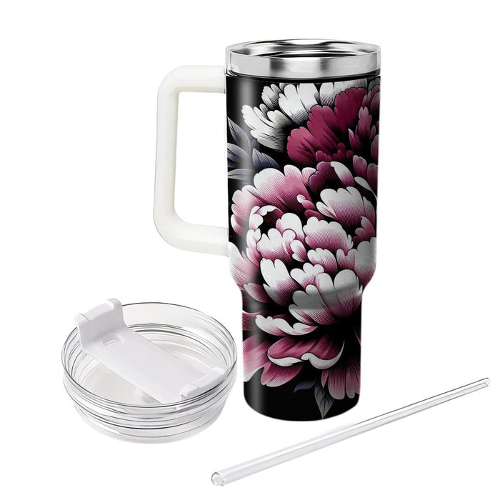 Bold Peony Statement  Unique Tumblers