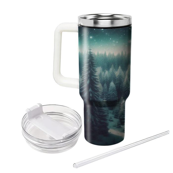 Winter Evergreen Charm  Tumblers With Lids