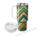 Zigzag Retro Vibes  Tumblers With Lids