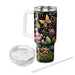 Spring Whimsical Flora  Tumblers With Lids