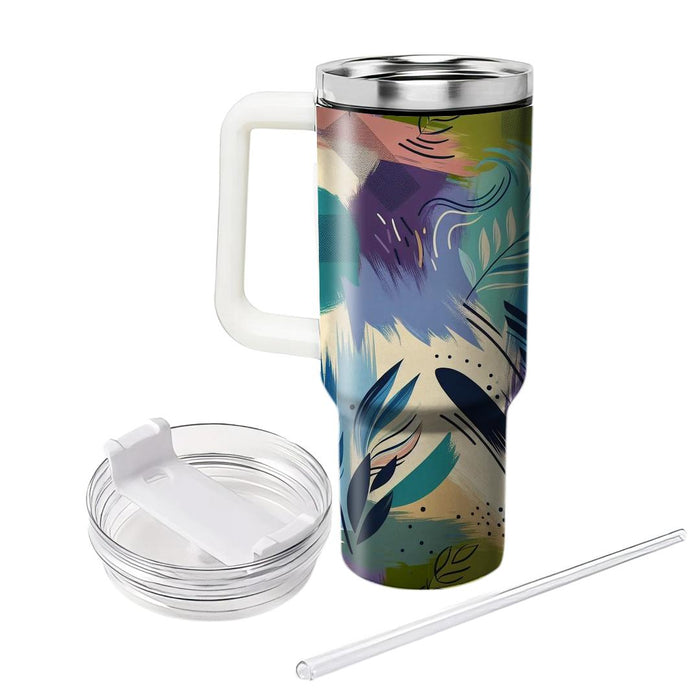 Artistic Brushstroke  Tumblers With Lids