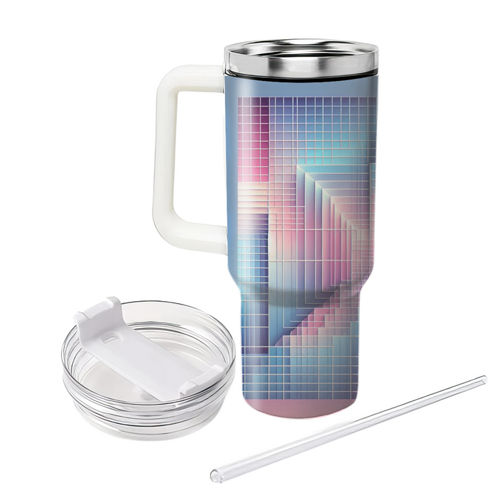 Pastel Retro Grid  Custom Tumblers