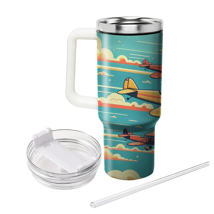 Vintage Airplane Adventure  Decorative Tumblers