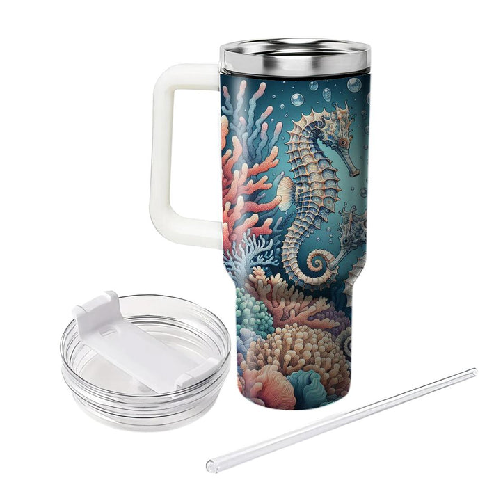 Undersea Seahorse Ballet  Personalized Tumblers