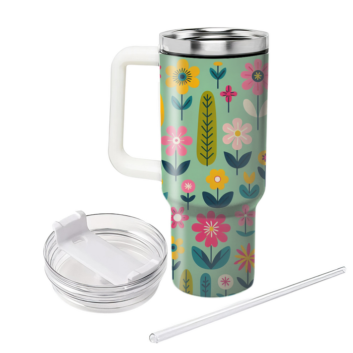 Whimsical Garden Flowers  Custom Tumblers