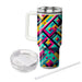 Bright Retro Diamonds  Tumblers With Lids