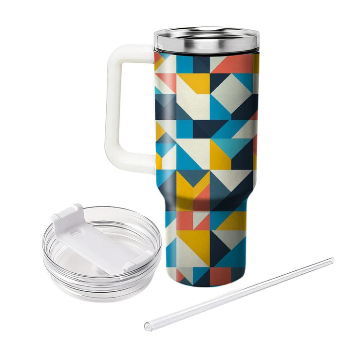 Bold Triangle Composition  Personalized Tumblers