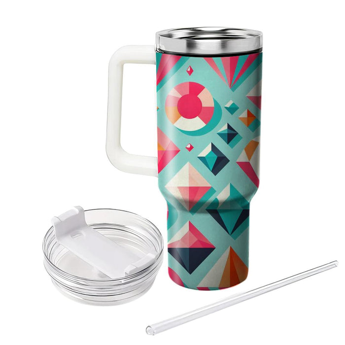 Vibrant Diamond Pattern  Custom Tumblers