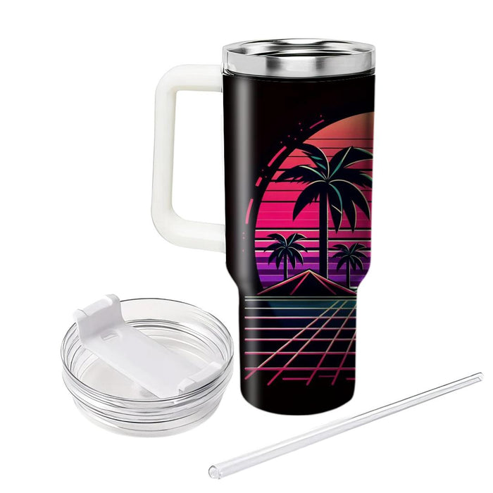 Synthwave Palm  Custom Tumblers