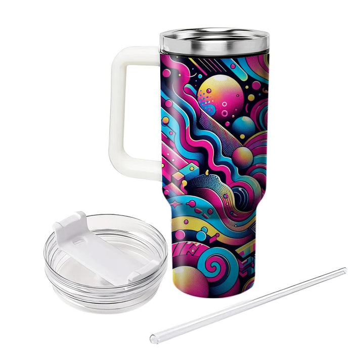 Vibrant Neon Nightlife  Tumbler Cups