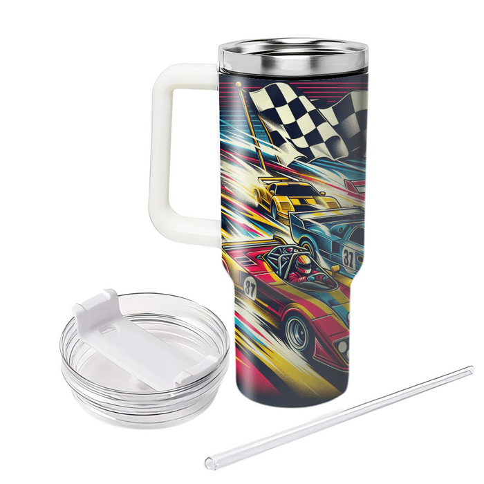 Radical Retro Race Cars Custom Tumblers