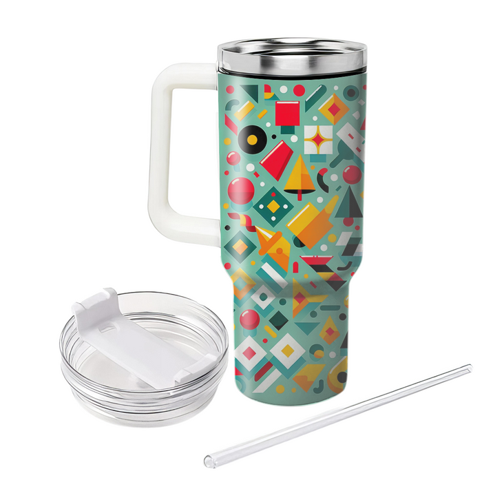 Playful Geometric Confetti Decorative Tumblers