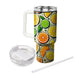 Sunny Citrus Slice Pattern  Personalized Tumblers