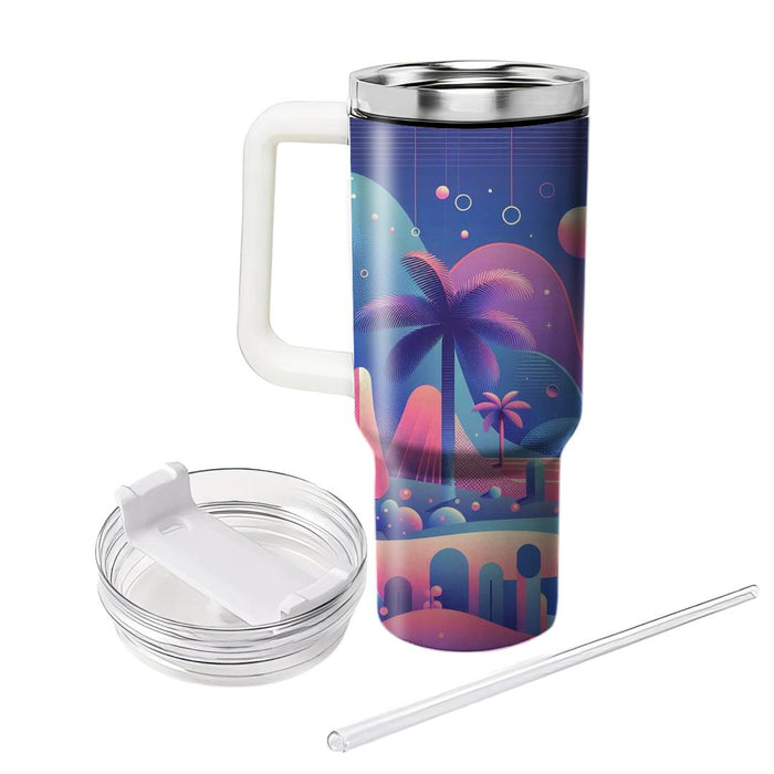 Vaporwave Paradise  Tumblers With Lids