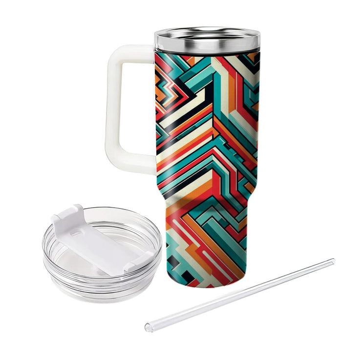 Vibrant Zigzag Colors  Custom Tumblers