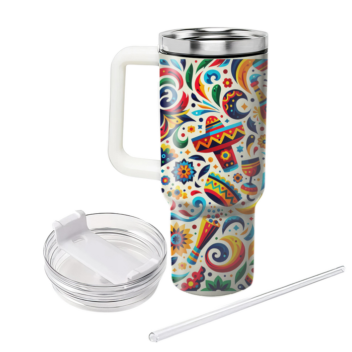 Vibrant Fiesta Patterns  Decorative Tumblers