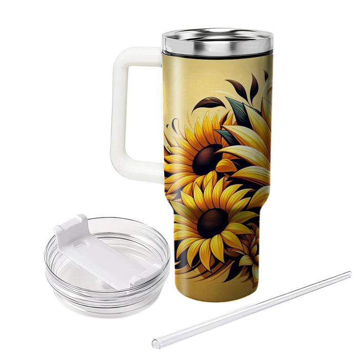 Blooming Sunflower Dream  Decorative Tumblers