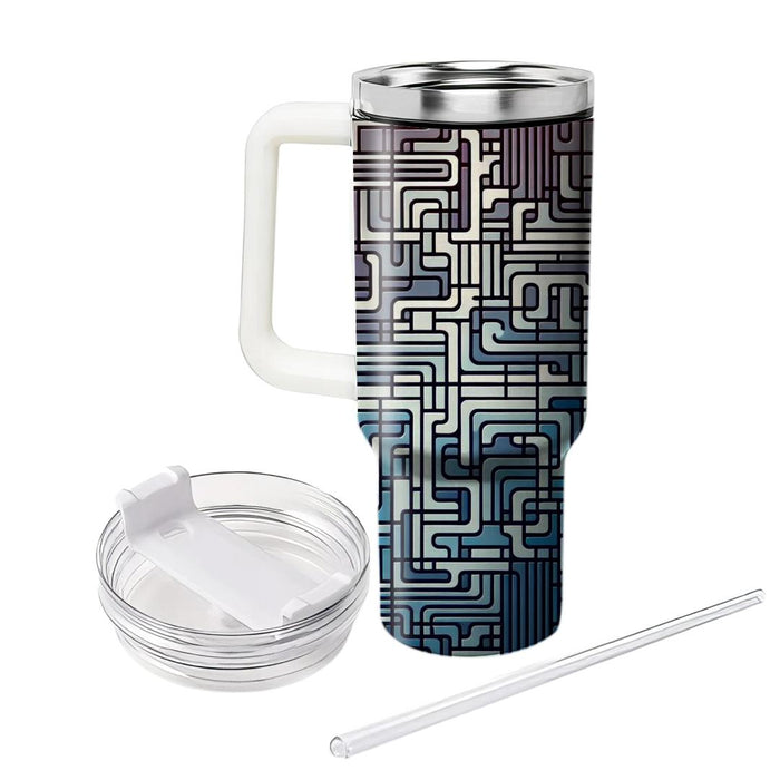 Futuristic Circuit Grid  Decorative Tumblers