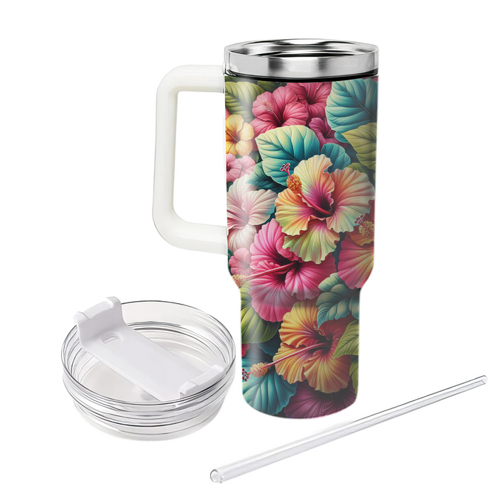 Vibrant Hibiscus Haven  Tumblers With Lids