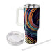 Dynamic Spiraling Stripes  Travel Tumblers