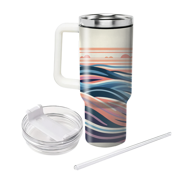 Sunset Waves  Tumblers With Lids