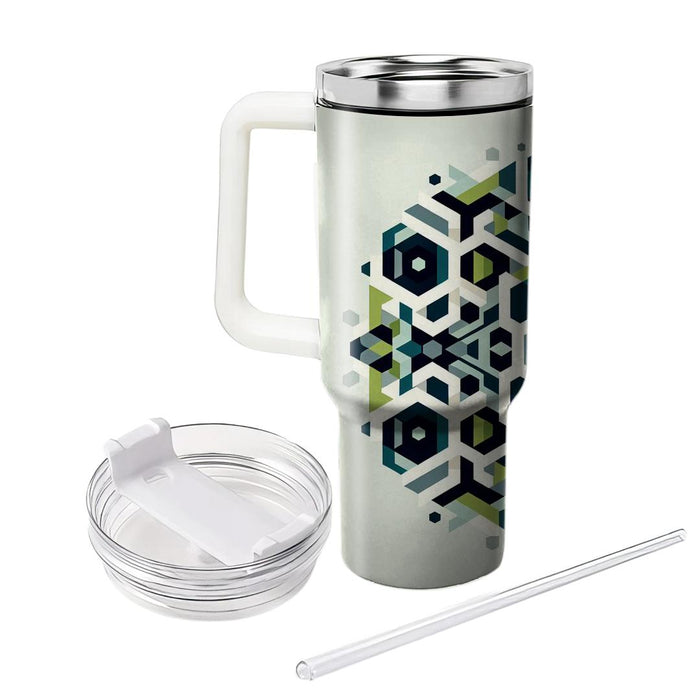 Geometric Hexagonal Pattern  Insulated Tumblers