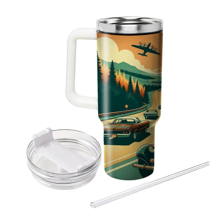 Vintage American Road Trip  Tumbler Cups