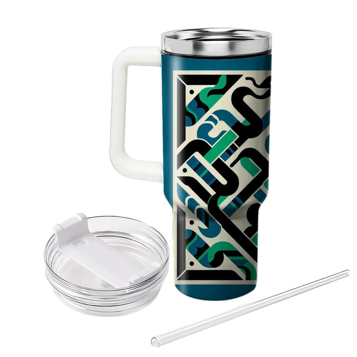 Zigzag Serpent Pattern  Insulated Tumblers