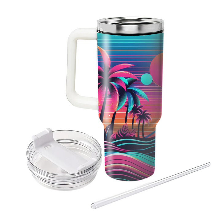 Tropical Neon  Tumblers With Lids