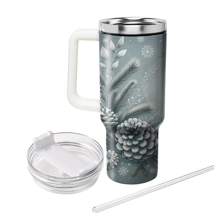 Winter Pine Cone Serenity  Travel Tumblers