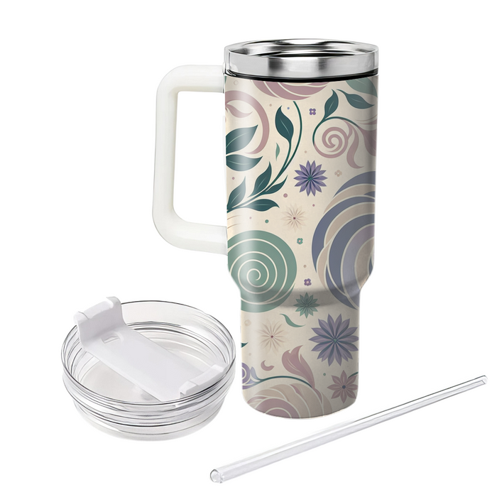 Floral Spiral Harmony Custom Tumblers