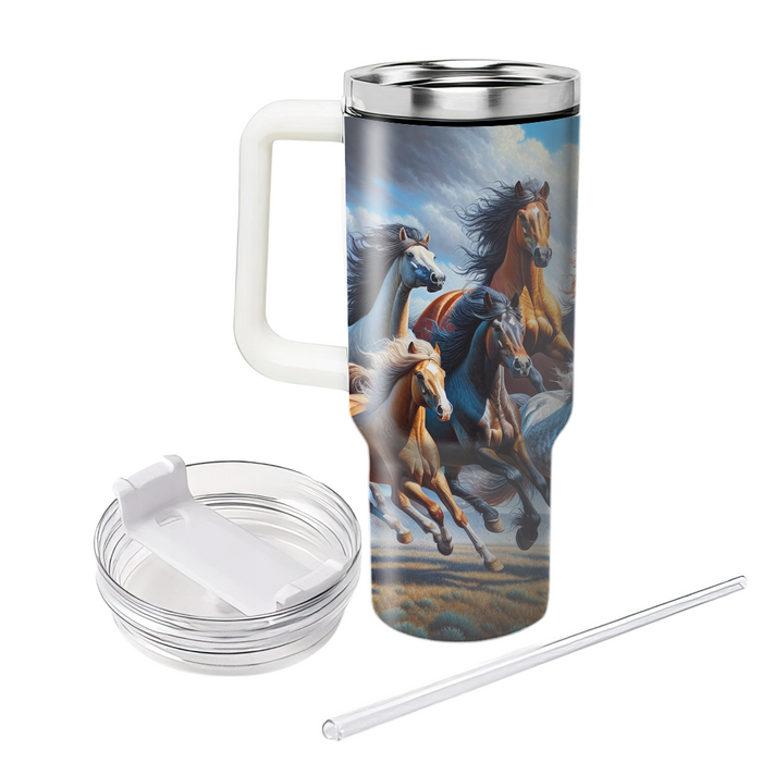 Galloping Wild Horses  Decorative Tumblers