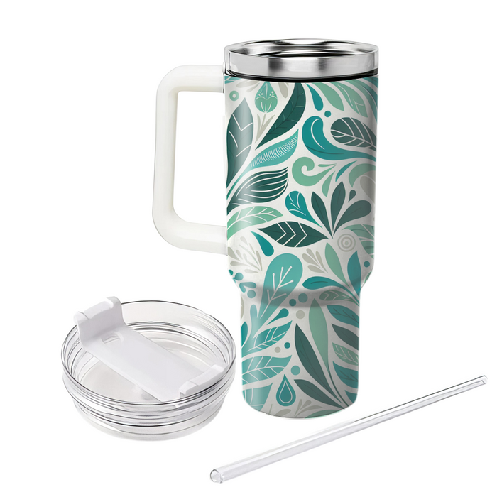 Whimsical Leafy Swirls  Unique Tumblers