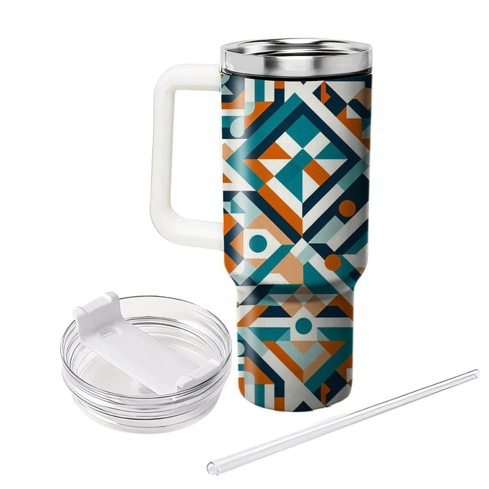 Bold Mosaic Tiles  Personalized Tumblers