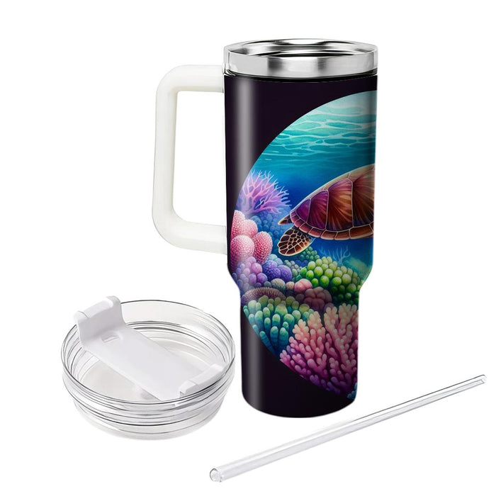 Artistic Turtle Dreams  Travel Tumblers