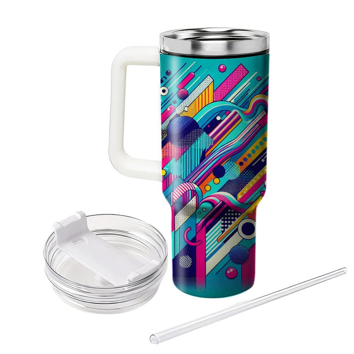 Vibrant 80s Patterns  Travel Tumblers