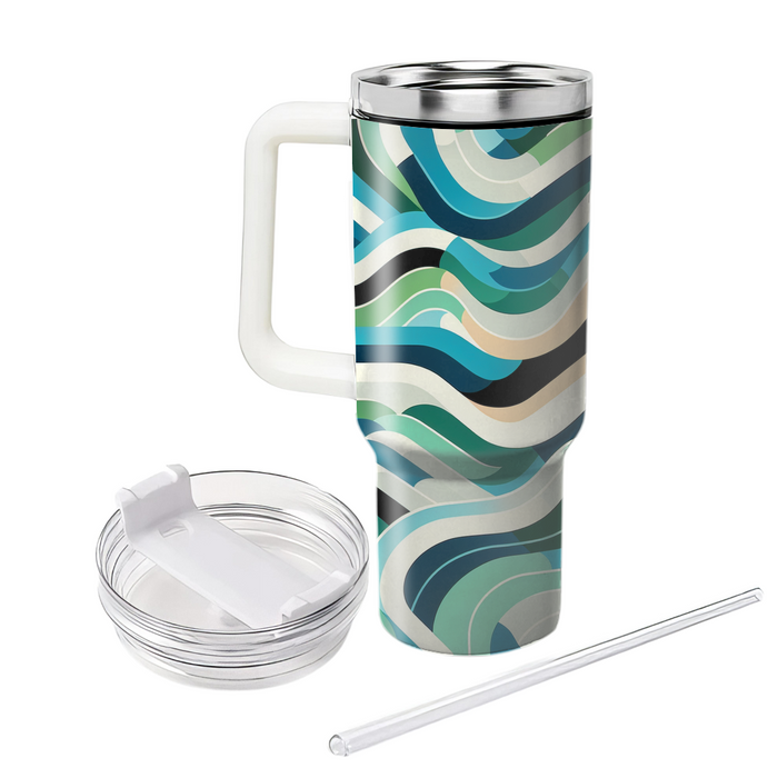 Bold Stripe Wave  Insulated Tumblers