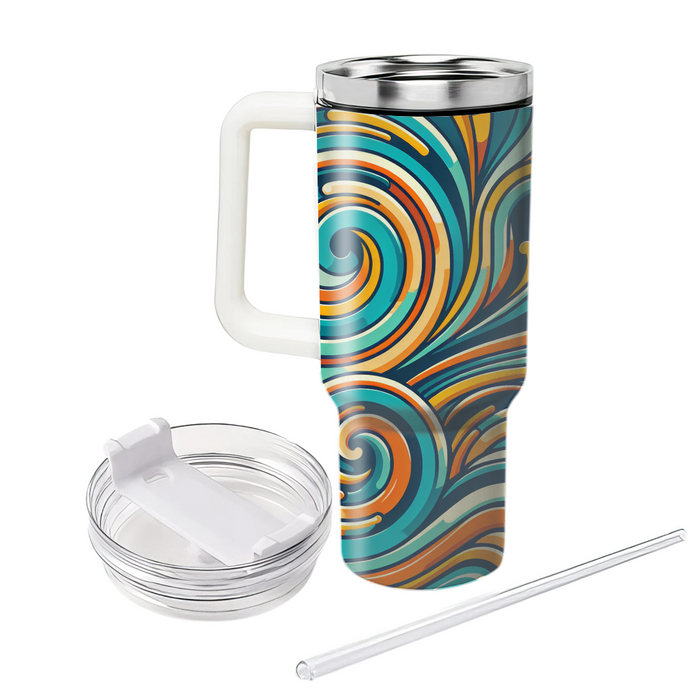 Retro Floral Swirl  Travel Tumblers