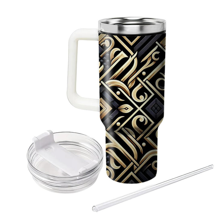 Stylish Diamond Weave  Tumblers With Lids