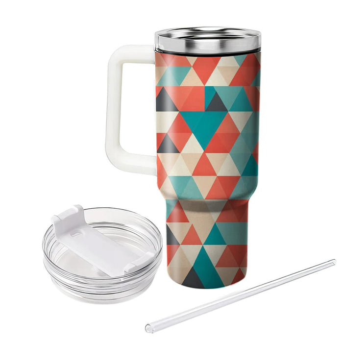 Triangle Patchwork  Tumblers With Lids