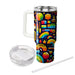 Vibrant Rainbow Stripes  Personalized Tumblers