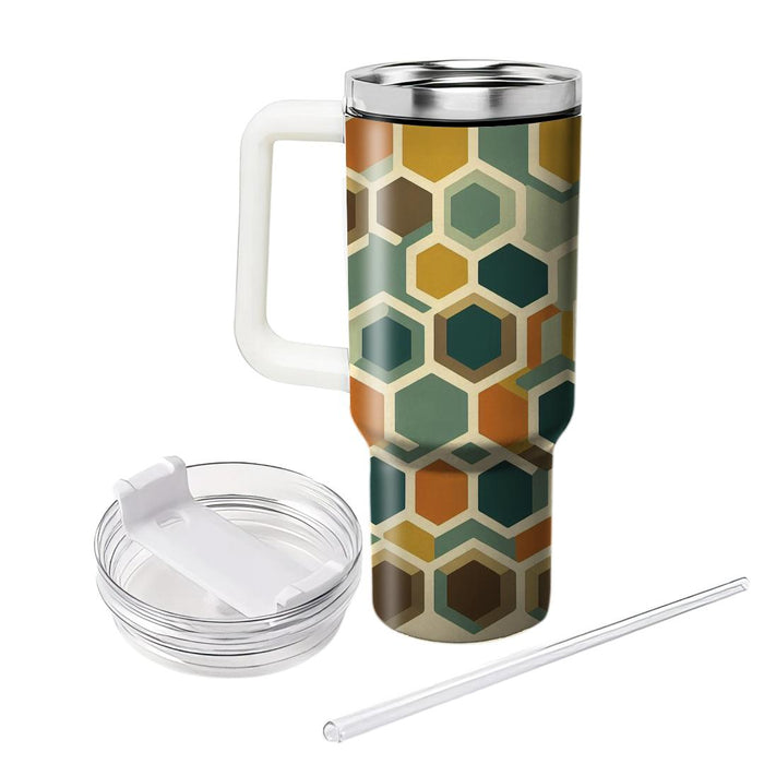 Retro Hexagonal Tile  Personalized Tumblers