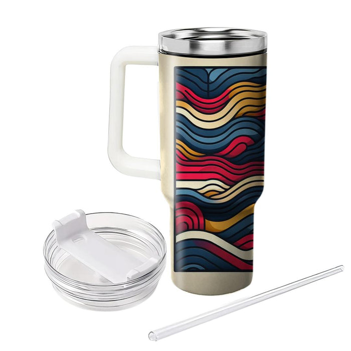 Abstract Art Lines  Personalized Tumblers