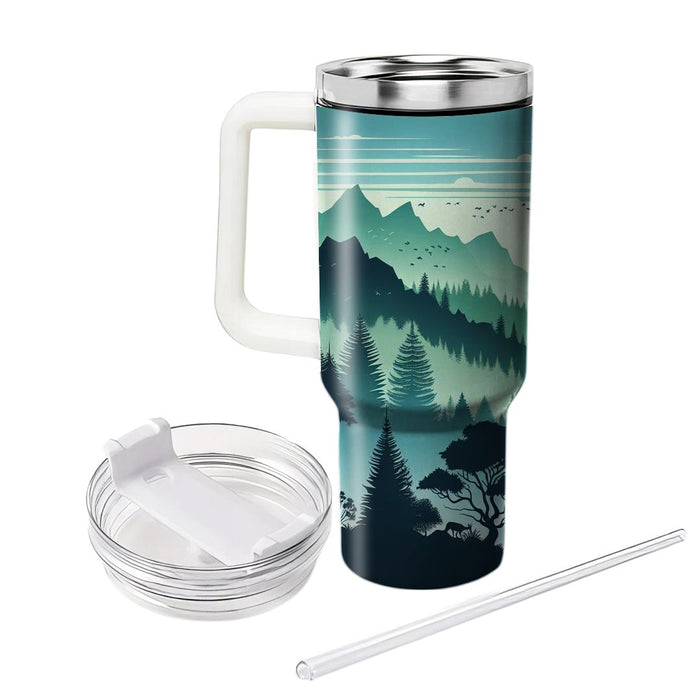 Whimsical Nature Silhouettes  Tumbler Cups