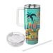 Vibrant 80s Surf  Personalized Tumblers