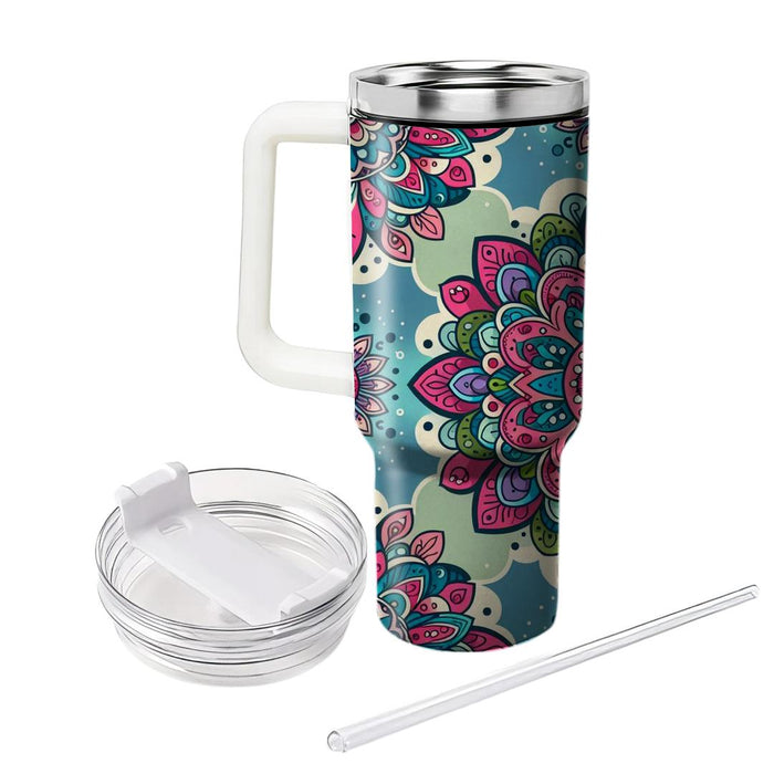 Bold Colorful Mandala  Tumblers With Lids