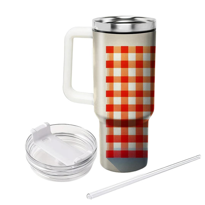 Charming Gingham Check  Custom Tumblers