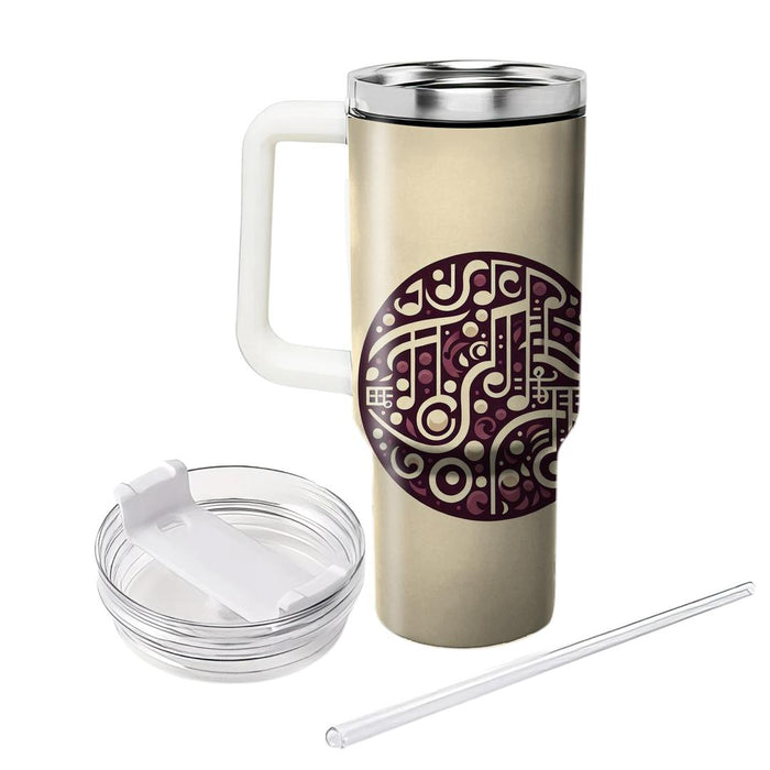 Vintage Music Notes  Tumblers With Lids