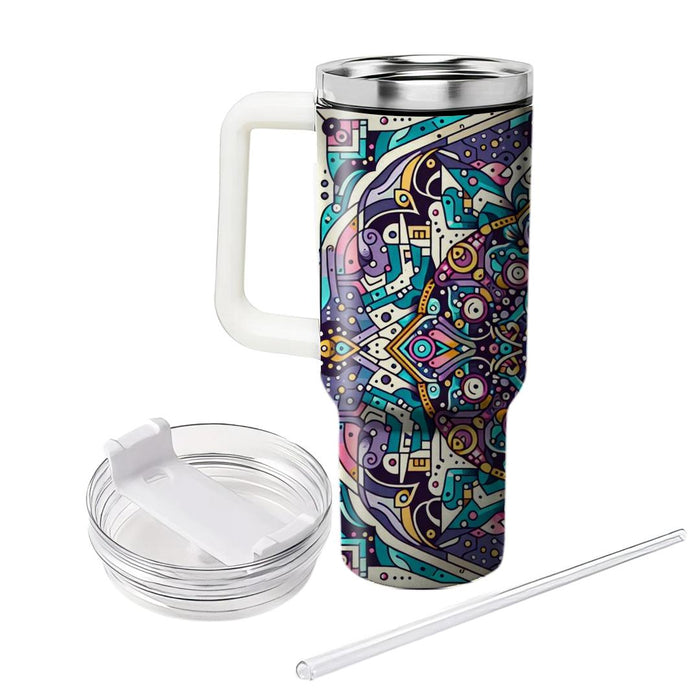 Vibrant Kaleidoscope  Personalized Tumblers